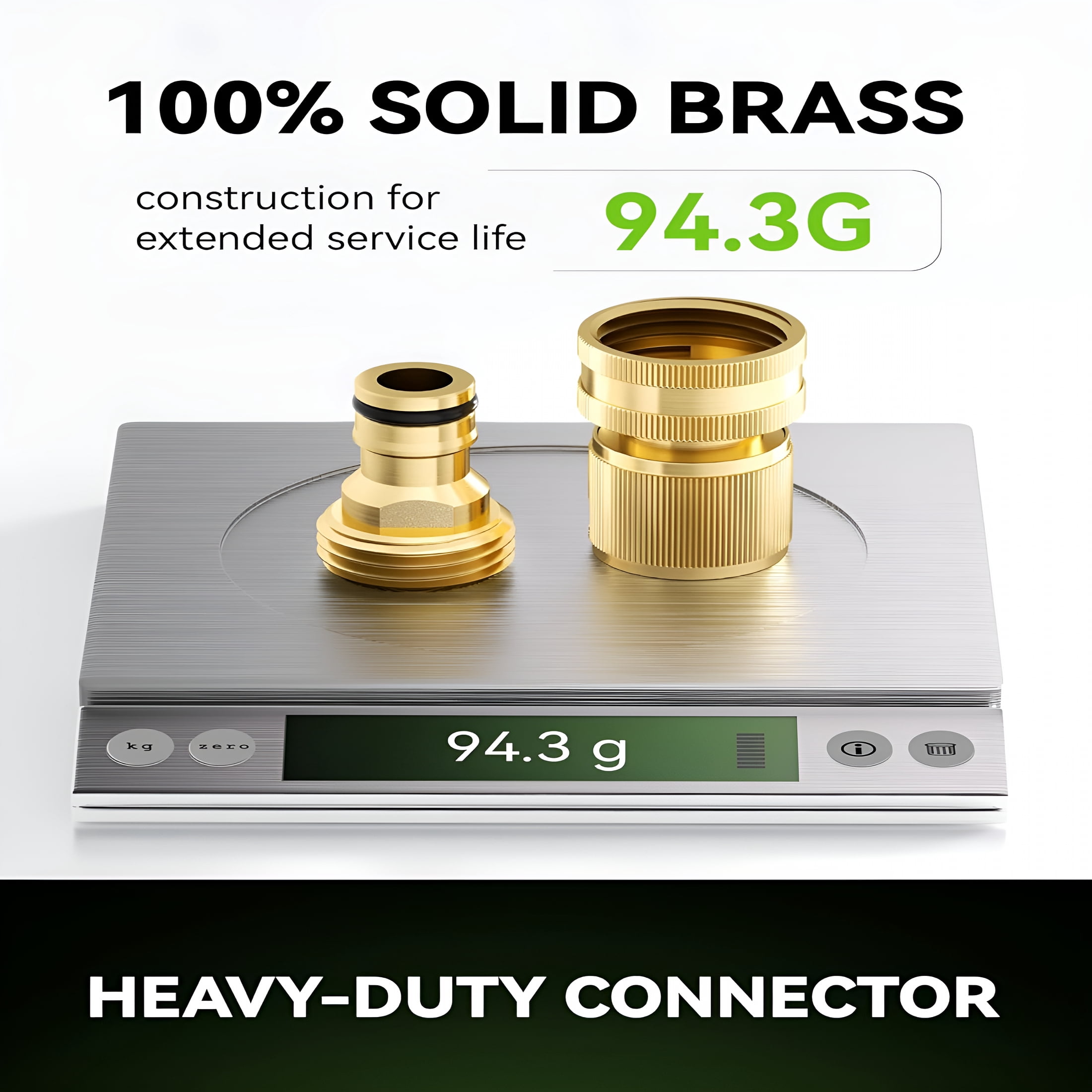 ZHZFKQ RainPoint Quick Connect Hose Fittings 3/4" GHT - Solid Brass Garden Hose Connectors, No-Leak Design & Universal Fit for Instant Connection (4 Sets)