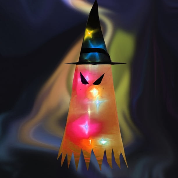 Yuarrent Sombrero que brilla intensamente con iluminación LED, decoración de sombrero de jardín, gorra colgante para fiesta de Halloween, tipo 2, Type3 NO3 Yuarrent HA007400-08