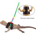 thumbnail image 3 of ORUYROP Lizards Leash Bearded Dragon Adjustable Small Reptile Animals Harness 3 Size Soft Leather Harness Lizards Leash with Wing for Small Medium and Large Reptile Animals (Black (Color Rope), 3 of 5