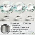 thumbnail image 4 of Designart "Turquoise Minimalism Calm Waters" Beach & Ocean Turquoise Large Round Mirror - Round Mirror Wall Décor - Coastal Round Printed Mirror 29" x 29" Inch, 4 of 5