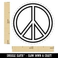 thumbnail image 2 of Peace Sign Outline Self-Inking Rubber Stamp Ink Stamper - Black Ink - Medium 1 Inch, 2 of 7