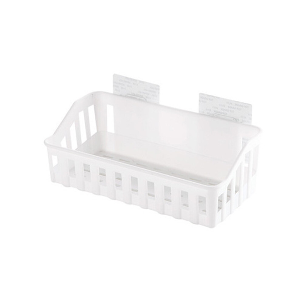 Multifunction Plastic Bathroom Basket Suction Cup Organizer Holder Wall