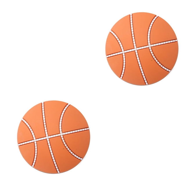 stanreset 4pcs Mute Door Rear Wall Crash Waterproof Anti -Collision Pad Basketball Style 5cm orange 2Set