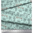 thumbnail image 3 of Soimoi Green Cotton Duck Fabric Positive Quotes & Heart Text Fabric Prints By Yard 56 Inch Wide, 3 of 3
