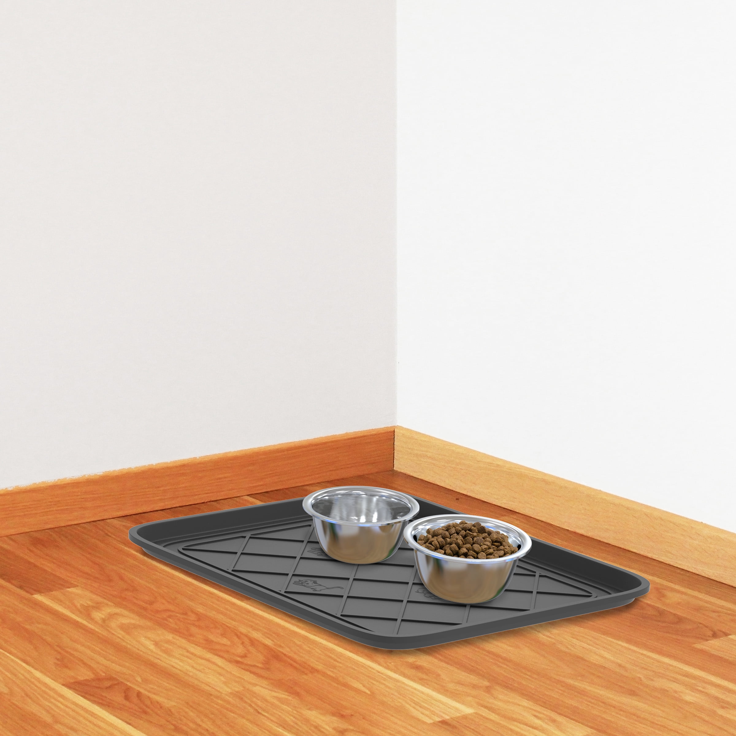 Stalwart All Weather Boot Tray in Multiple Sizes (Set of Two, Black)