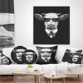 thumbnail image 4 of Designart Funny Cow in Suit with Glasses - Animal Throw Pillow - 18x18, 4 of 5