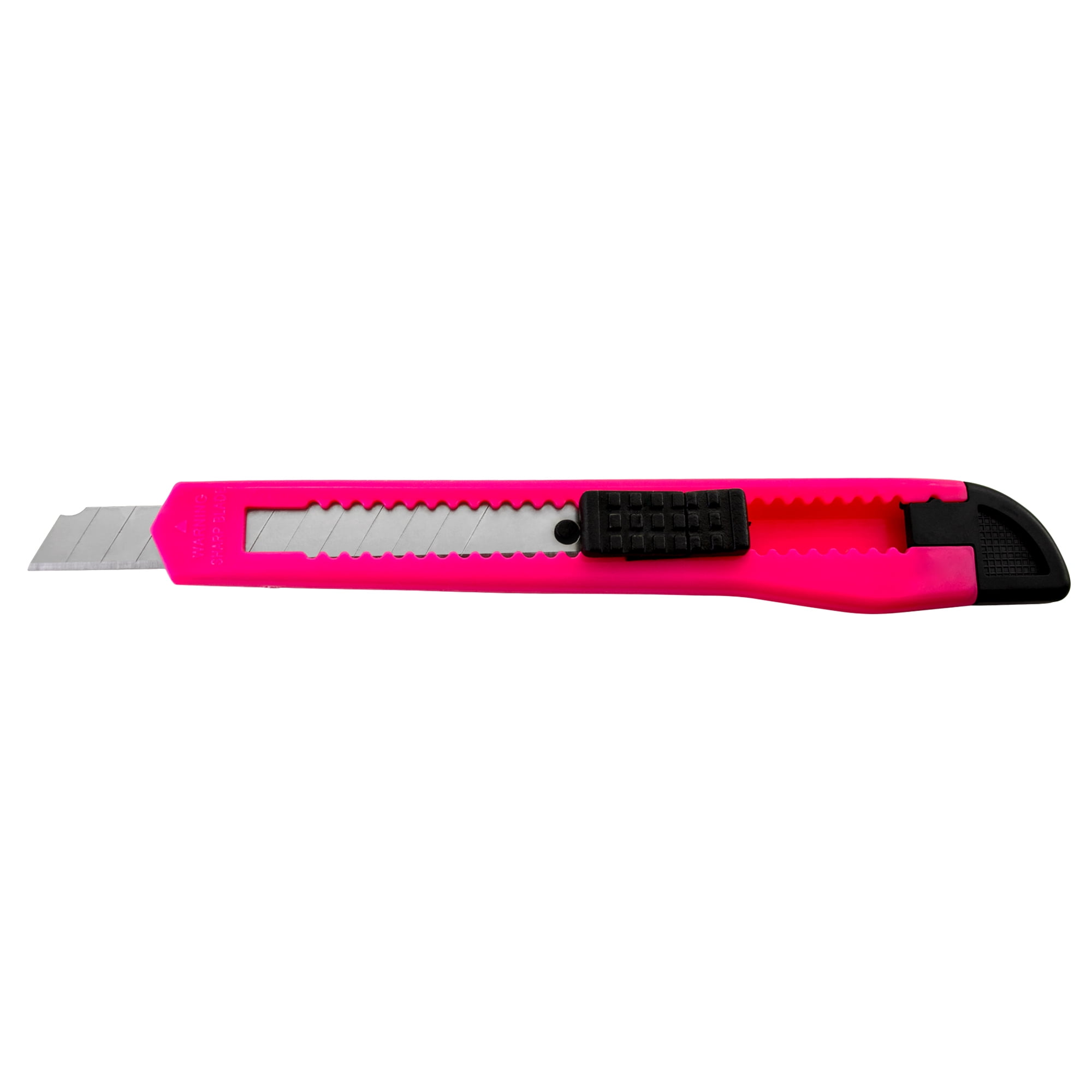 50 Safety Box Cutter Utility Knife Retractable Snap off Razor Blade NEON  PINK