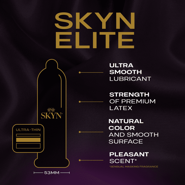 SKYN Elite Lubricated Non Latex Condoms, 36 Count HSA/FSA Eligible