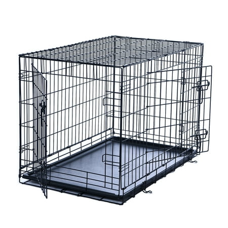 Max & Marlow Double-Door Dog Crate Foldable Metal Wire Kennel
