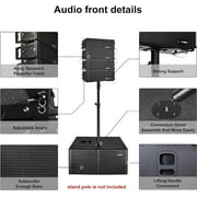PRORECK Concert Set 6000W Stereo/Mono DJ Powered PA Speaker System Combo Set with One Active Sub