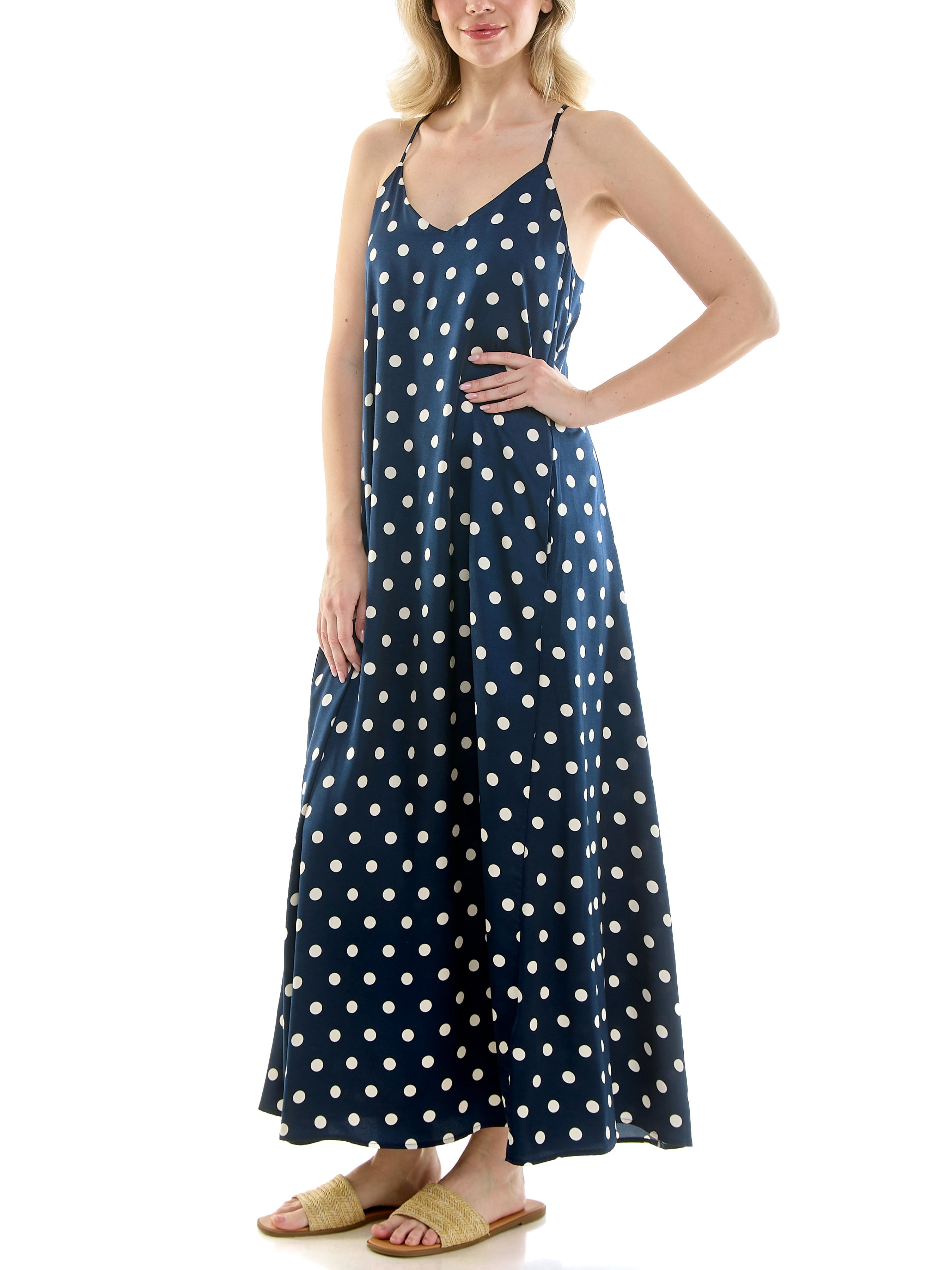 Nicole Miller Women's Maxi Slip Dress With Built In Bra, Sizes S-XL