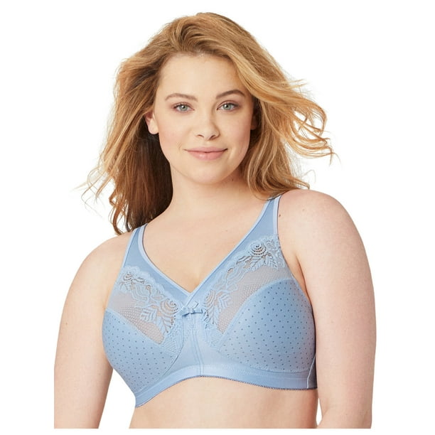 Glamorise Full Figure Plus Size MagicLift Minimizer Bra Wirefree 1003
