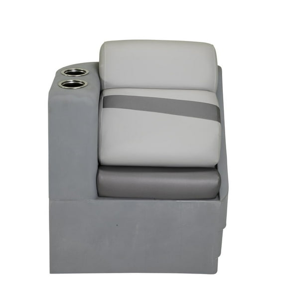 Lippert 803550 17 in. Left Arm Pontoon Chaise - Charcoal