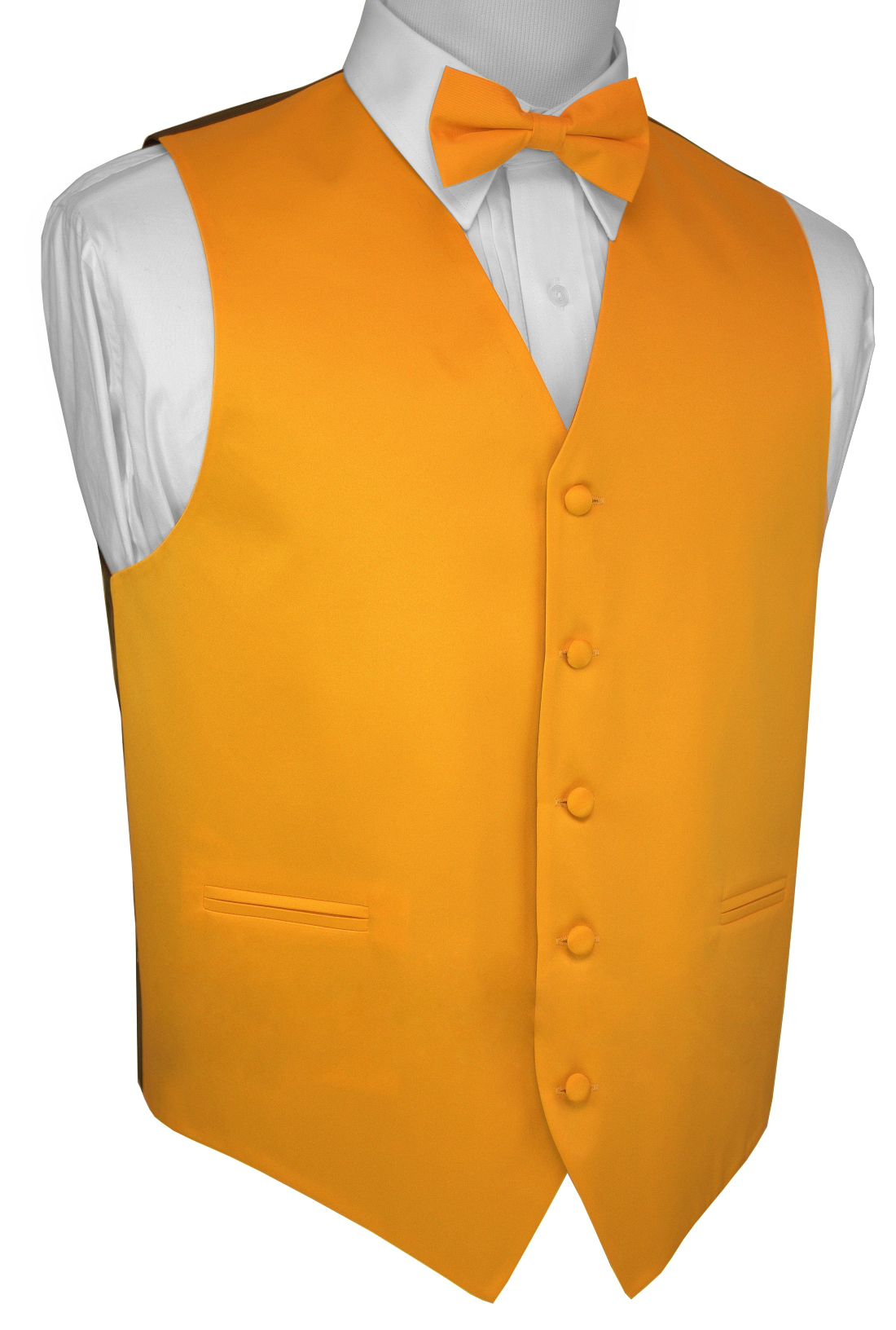 Italian Design, Men's Tuxedo Vest, Bowtie Yellow