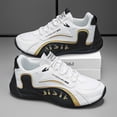thumbnail image 6 of CORASUN Men's Fashion Athletic Trainers, Sleek Wrap-Around Sole Casual Sneakers, Comfortable Lightweight Walking Shoes for Urban Leisure and Outdoor Activities, Black & White, 6 of 10