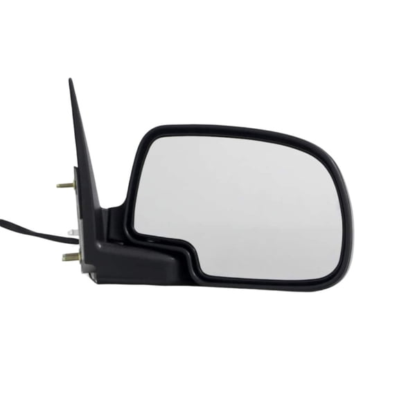 KarParts360 For Chevy Silverado 1500/2500 1999 2000 2001 2002 Door Mirror Passenger Side | Black and Chrome Housing | Plastic | Electric Adjustment | Screws Attachment | Powered Mirror