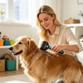 thumbnail image 5 of Pet Dematting Comb, Double Sided Dog Cat Grooming Brush with Stainless Steel Blades, Undercoat Rake for Long Hair Mat Removal, 5 of 9