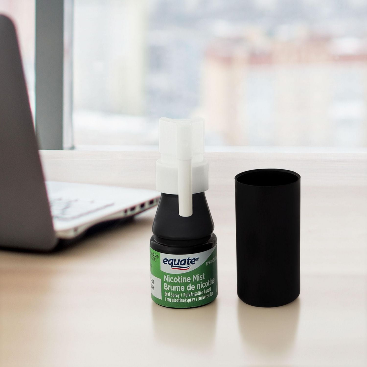 Brume de nicotine pulvérisation buccal, Arôme de menthe poivrée Equate 2 x 17 ml