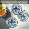 thumbnail image 6 of Thirstystone Portugal Tile Pattern 4-Pack Round Stone Coasters, 6 of 7