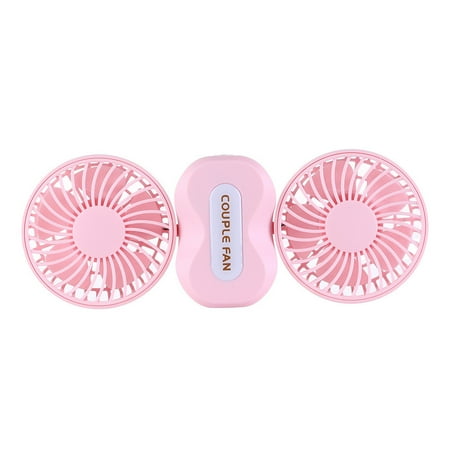 

Usb Mini Couple Fan Two Head Fan 180 Degree Rotation Multiple Use Fans