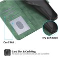 thumbnail image 4 of Funda Tipo Billetera para Samsung Galaxy S26 Ultra Carcasa Abatible con Porta Tarjetas, Bolsillo para Efectivo, Soporte Ajustable, Cierre Magnético y Correa de Muñeca Verde, 4 of 6
