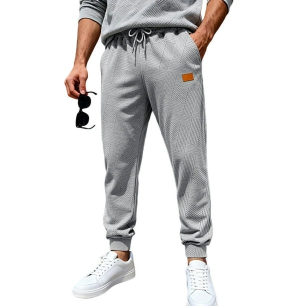 Ceisia Men Solid Color Corduroy Straight Leg Pants Elastic Waist Drawstring Gift Casual Trousers