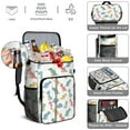 thumbnail image 5 of Travel Cooler Bag - White Cartoon Dinosaurs Pattern Camping Beer Cooler Backpack with Bottle Opener- Waterproof Insulated Picnic Backpacks - Cooler Bag for Beach, 5 of 6