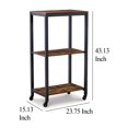 thumbnail image 5 of Benjara BM327786 Serving Bar Cart - 2 Storage Shelves - Black & Brown Metal - 24 in., 5 of 5