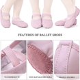 thumbnail image 4 of Zapatos de ballet de cuero Danza Medias puntas Gimnasia Zapatos de yoga Suela dividida 39 JM MX-0134803FYD, 4 of 4