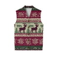 thumbnail image 6 of Dwelliawo Christmas Mens Sweater Vest Formal Knitted V Neck Pullovers Sweater Warm Sleeveless Xmas Ribbed Sweaters Regular Fit Going Out Stretch Vest Deep Red L, 6 of 7