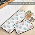 thumbnail image 5 of SKYSONIC Watercolor Coral Shell Kitchen Mats and Rugs Underwater Sea Life Floor Runner Area Rug Washable Carpet Perfect for Living Room Bedroom Entryway,19.7"x27.6"+19.7"x47.2", 5 of 7