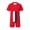Red, variant on Loopsun Kids Boys Girls Summer Sets Fast Dry Training Short Sleeve Pocket Shorts Sets