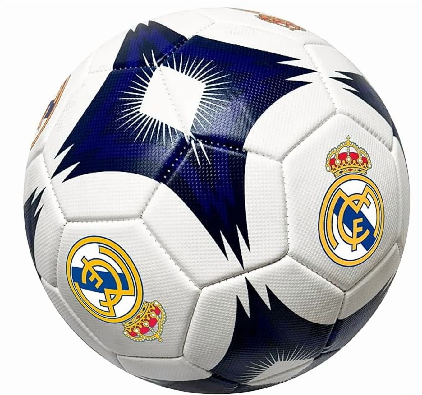 Icon Sports Real Madrid Soccer Ball, White/Blue Size 5