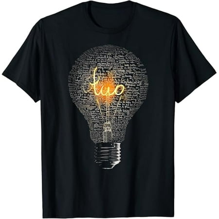 

Light Bulb Drawing Art Text Graphic T-Shirt