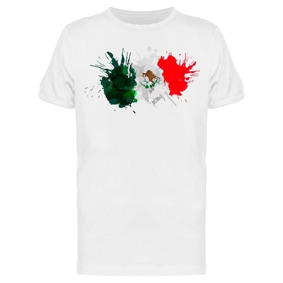 Mexican Flag Splashes Tee Men's -Image by Shutterstock