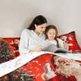 thumbnail image 5 of jejeloiu Merry Christmas Queen Comforter Set,Red Santa Claus Bedding Sets,Xmas Tree Gifts Bedding Comforter Set For Girls,Super Cozy Room Decoration Reversible,3-Piece, 5 of 8