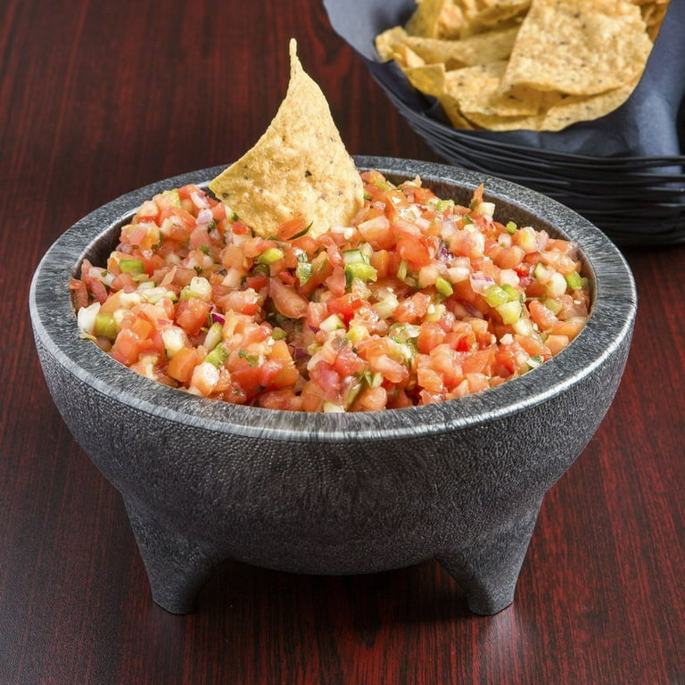 Alpine Cuisine Small Salsa Bowls (Molcajete) 3pc Set, Food Grade Plastic  Material, Heavy Duty & Easy to Clean, Multi-Purpose Salsa Bowl for Serving