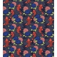 thumbnail image 3 of Ambesonne East Duvet Cover Sets, Koi Fish and Botanical Motif, 2-King, Coral Red and Indigo, 3 of 7