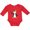 Red, variant on Inktastic Cute Penguin, Penguin With Party Hat Boys or Girls Long Sleeve Baby Bodysuit