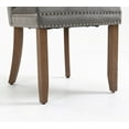 thumbnail image 5 of Elegant Button Tufted Dining Chairs, High-end Velvet Upholstered Dining Chairs with Nailhead Back and Ring Pull Trim, Solid Wood Dining Chairs for Kitchen Bedroom Dining Room (Gray,Set of 6), 5 of 9