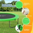 thumbnail image 6 of Trampoline Pad Replacement, 10 FT Trampoline Replacement Safety Pad, 10FT Trampoline Spring Cover Waterproof UV Resistant Tear Resistant Surround Spring Foam Cover, Round Frame No Hole for Pole Green, 6 of 8