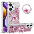 thumbnail image 1 of Funda para Xiaomi POCO F5 5G con Brillo Líquido Flotante, Purpurina, Parachoques y Anillo Giratorio Soporte, 1 of 5
