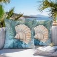 thumbnail image 5 of Waterproof Throw Pillow Covers Set of 2, 16x16 Inch Coastal Decorative Pillowcases Outdoor Pillow Slip Cushion Covers Set for Couch Tent Vintage Botanical Beach Nautical Shell, 5 of 7