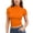 PI76_Orange, variant on Summer Mock Neck Tops for Women Casual Short Sleeve Crop T-Shirts Y2k Cute Slim Fitted Tee Orange M