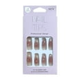 thumbnail image 1 of FCOGIN Medium Coffin False Nail, Full Cover Press on Nail, Pink, Heart, Rinestone, 24 Pieces, 1 of 6