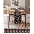 thumbnail image 6 of Table Runners 120 Inches Long Dress Scarves, Black Red Truck Christmas Farmhouse Coffee/Dining/Kitchen Table Runner for Living Room, Xmas Tree Snowflake Winter 13x120 Inch, 6 of 7