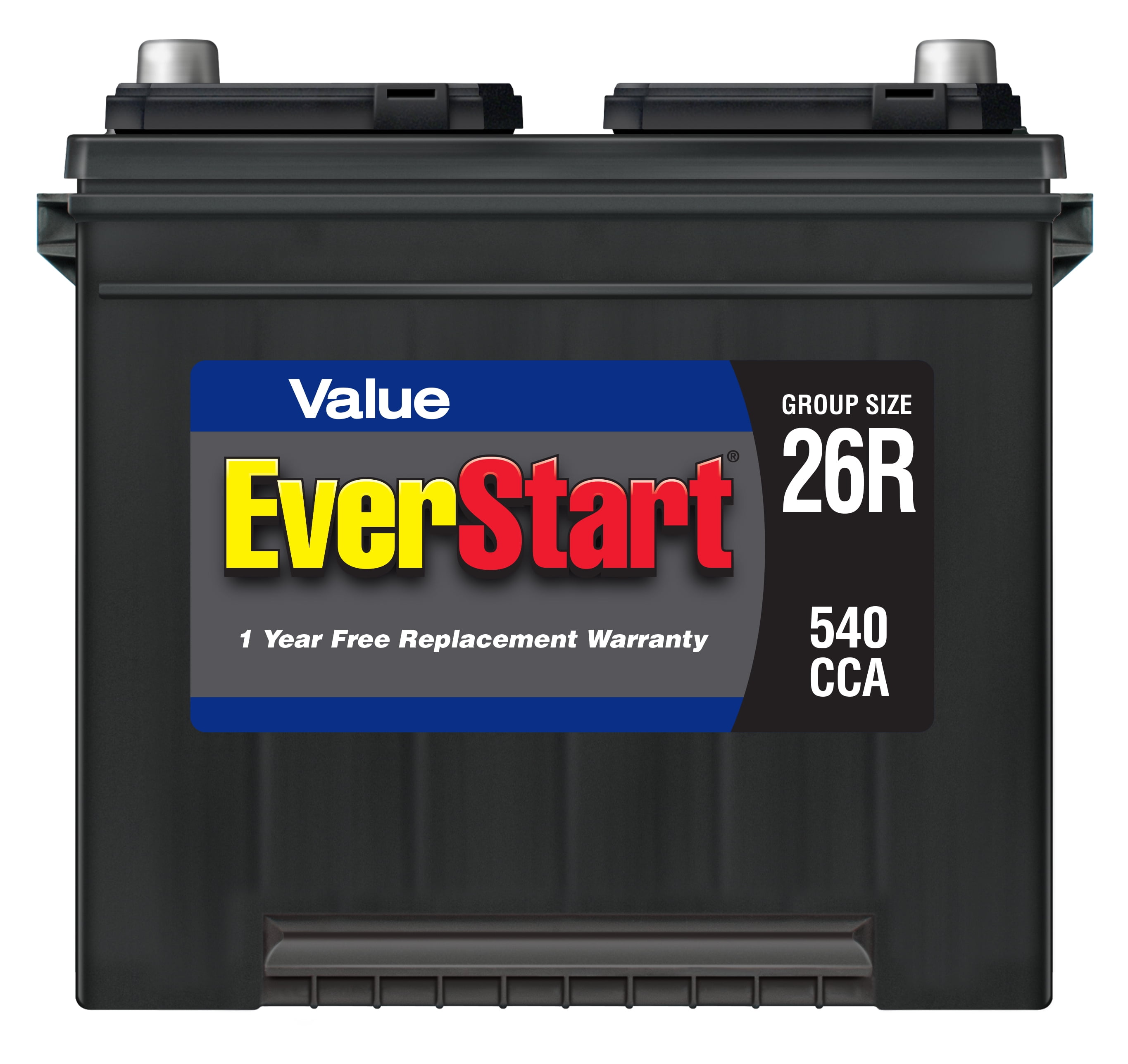 Everstart Value Lead Acid Automotive Battery Group Size 26r 12 Volt540 Cca - Walmartcom