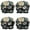 Pioneer Flower Floral-2, variant on Shower Caps,Pioneer Flower Floral Print Pattern Waterproof Shower Cap for Women 4 Pieces,Double Reusable Hair Cover for Shower PEVA Elastic Stretch Hem