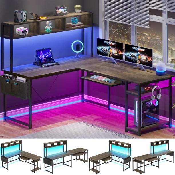 SEDETA L Shaped Gaming Desk, Reversible 94.5” Computer Desk, Gaming
