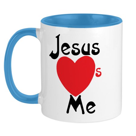 

CafePress - Jesus Loves Me Mug - Ceramic Coffee Tea Novelty Mug Cup 11 oz